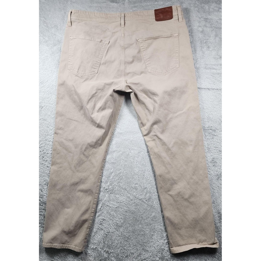 AG Adriano Goldschmied Jeans Mens 38x32 Beige The Graduate Tailored Leg Stretch - Picture 10 of 12